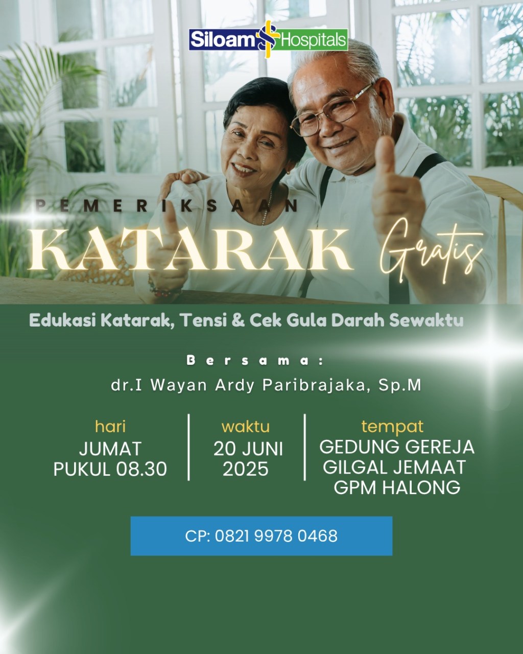 “PEMERIKSAAN KATARAK, TENSI & CEK GULA DARAH&nbsp;SEWAKTU”